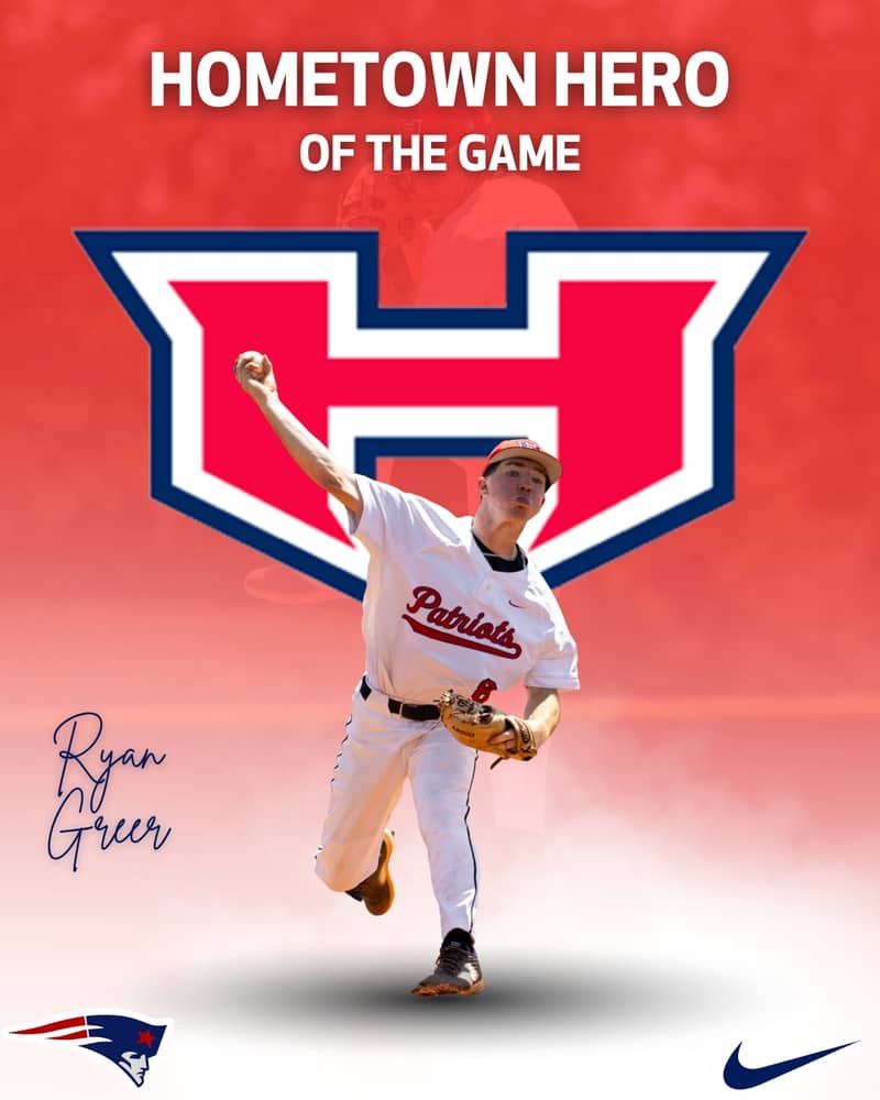 Your Hometown Hero (Player of the Game) from the Region Title win, Ryan Greer!
