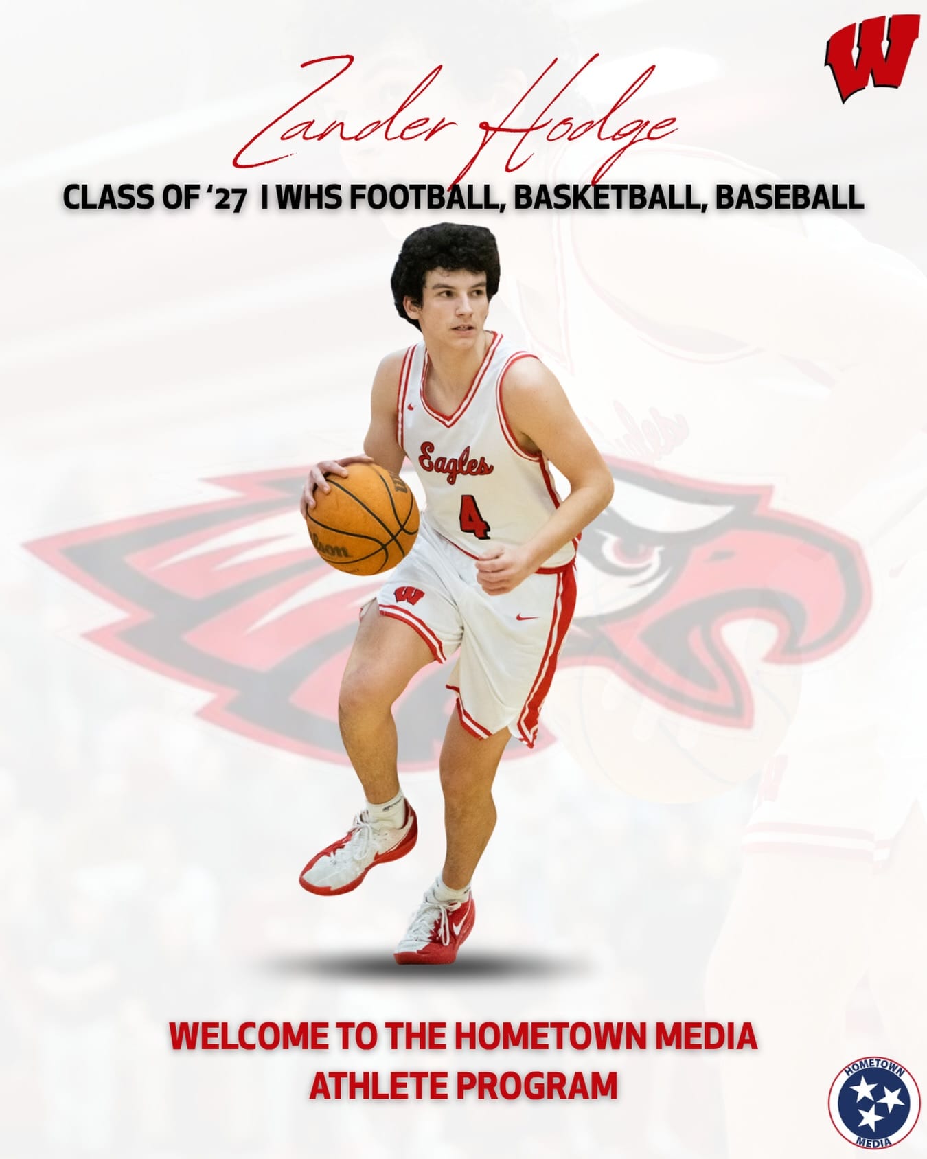 Zander Hodge, Football, Basketball, Baseball at Westmoreland High School